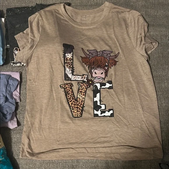 SHEIN Graphic Short Sleeve Tees - Black, Brown, Gray - Picture 4 of 4